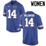 Women's Florida Gators #14 Chris Williamson NCAA Nike Blue Authentic Stitched College Football Jersey LGP5062GG